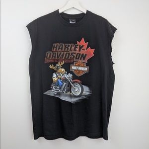 Vintage | Harley Davidson Black Sleeveless Shirt